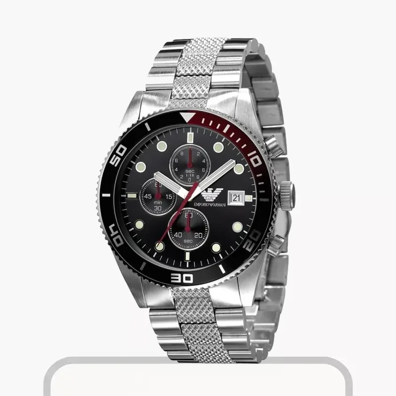 Emporio Armani Sportivo Chronograph Black Dial Men's Watch- AR5855